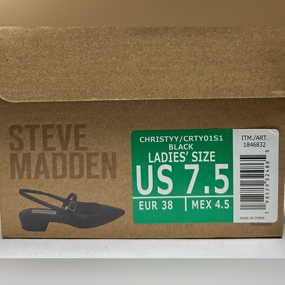 Steve Madden Christyy Black Slingback Mary Jane Flats Women’s Size 7.5 NIB - Picture 9 of 9